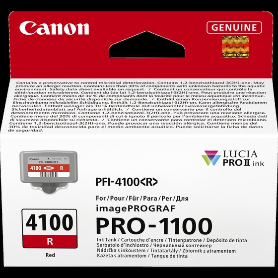 Canon PFI-4100R piros patron (6785C001) eredeti