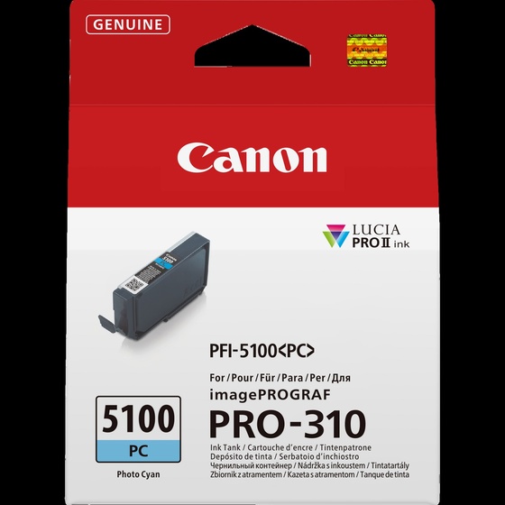 Canon PFI-5100PC foto ciánkék patron (6956C001) eredeti
