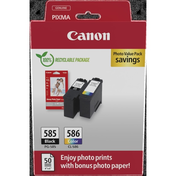 Canon PG-585 / CL-586 + 10x15 GP-501 fotópapír multipack (6205C004) eredeti