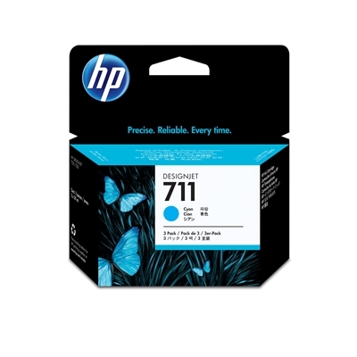 HP 711 ciánkék patron, 3-as csomag (CZ134A) eredeti