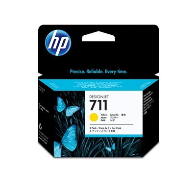 HP 711 sárga patron, 3-as csomag (CZ136A) eredeti