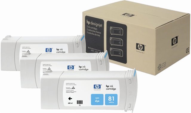 HP 81 ciánkék patron (C4931A) eredeti