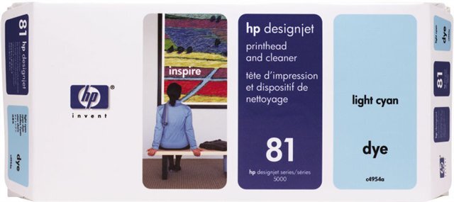 HP 81 világos ciánkék nyomtatófej (C4954A) eredeti