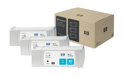 HP 83 ciánkék patron, 3-as csomag (C5073A) eredeti