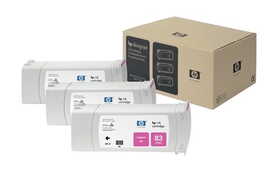 HP 83 magenta patron, 3-as csomag (C5074A) eredeti