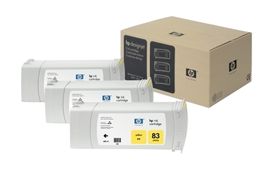 HP 83 sárga patron, 3-as csomag (C5075A) eredeti