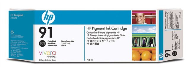 HP 91 foto fekete patron, 3-as csomag (C9481A) eredeti