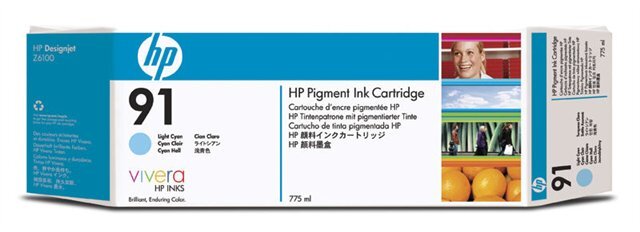 HP 91 világos ciánkék patron (C9470A) eredeti