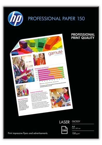 HP CG965A professzionális fényes lézer fotópapír, A4, 150 la