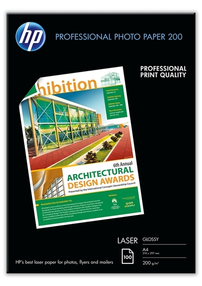 HP CG966A professzionális fényes lézer fotófotópapír, A4, 10