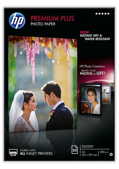 HP CR674A Premium Plus fotópapír, fényes, A4, 50 lap, 300g/m