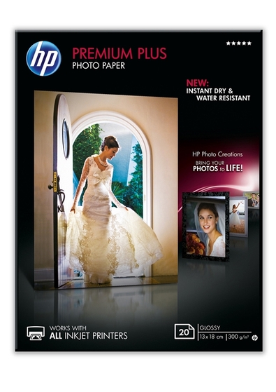 HP CR676A Premium Plus fotópapír, fényes, 13 x 18cm, 20 lap,