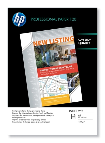 HP Q6594A professzionális matt tintasugaras papír, A3, 100 l