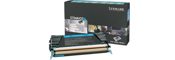 Eredeti Lexmark C734A1CG ciánkék toner
