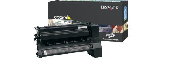 Eredeti Lexmark C7700YH sárga toner