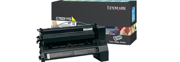 Eredeti Lexmark C782X1YG sárga toner