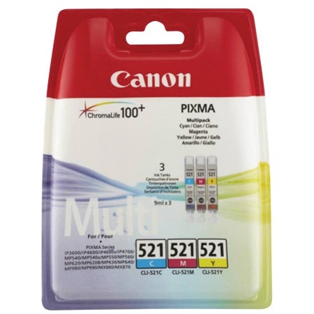 Canon CLI-521 multipack (C,M,Y) (2934B010) eredeti