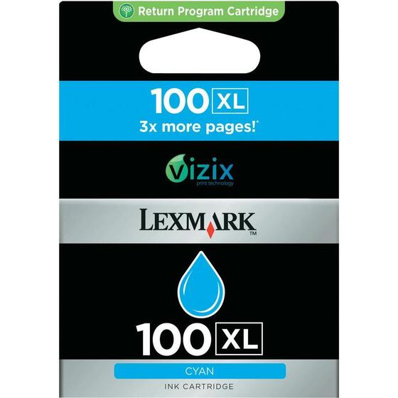 Eredeti Lexmark Vizix 100XL ciánkék patron