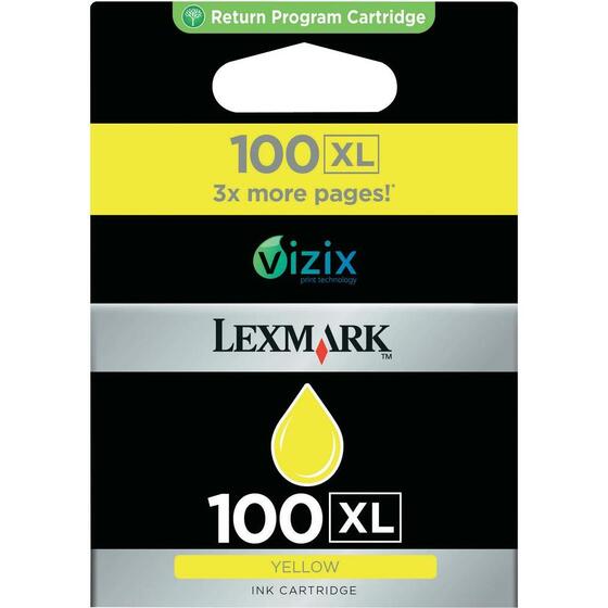 Eredeti Lexmark Vizix 100XL sárga patron
