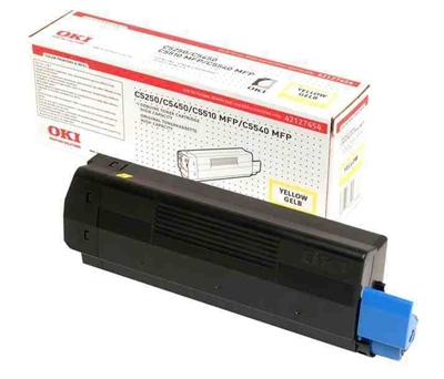 Eredeti OKI 42127454 nagy kapacitású sárga toner