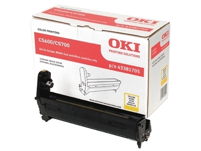Eredeti OKI 43381705 sárga dob