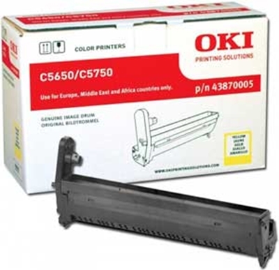 Eredeti OKI 43870005 sárga dob