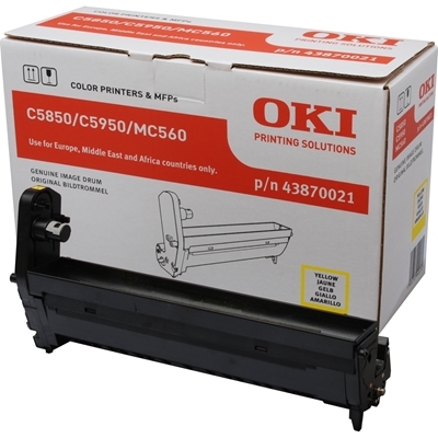 Eredeti OKI 43870021 sárga dob