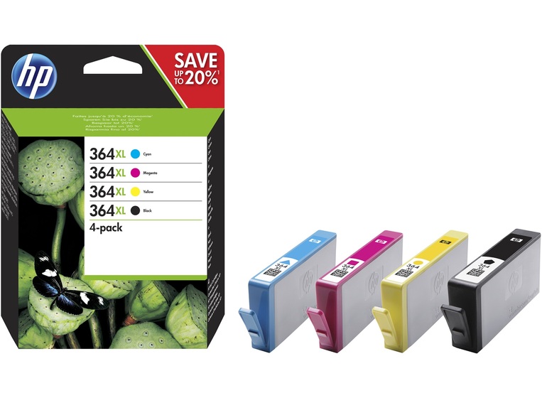 HP 364XL multipack, 4 színű nagy kapacitású patroncsomag (N9J74AE) eredeti