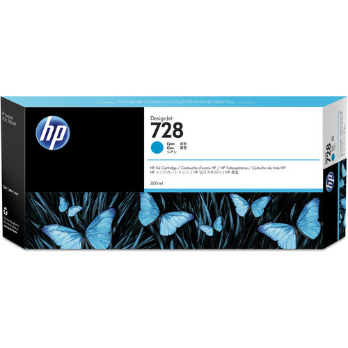 HP 728 extra nagy kapacitású ciánkék patron (F9K17A) eredeti