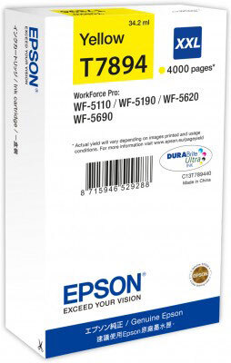 Eredeti Epson T7894 sárga XXL tintapatron