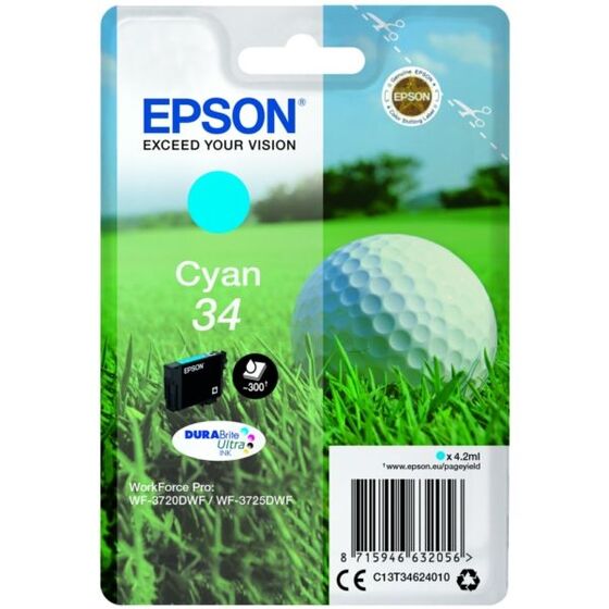 Eredeti Epson 34 ciánkék patron 4,2 ml (T3462)