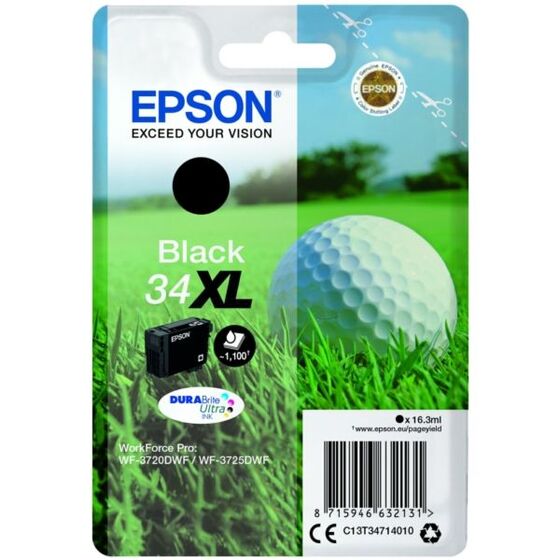 Eredeti Epson 34XL nagy kapacitású fekete patron 16,3 ml (T3471)
