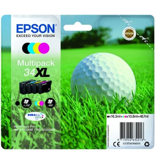 Eredeti Epson 34XL nagy kapacitású multipack (T3476)