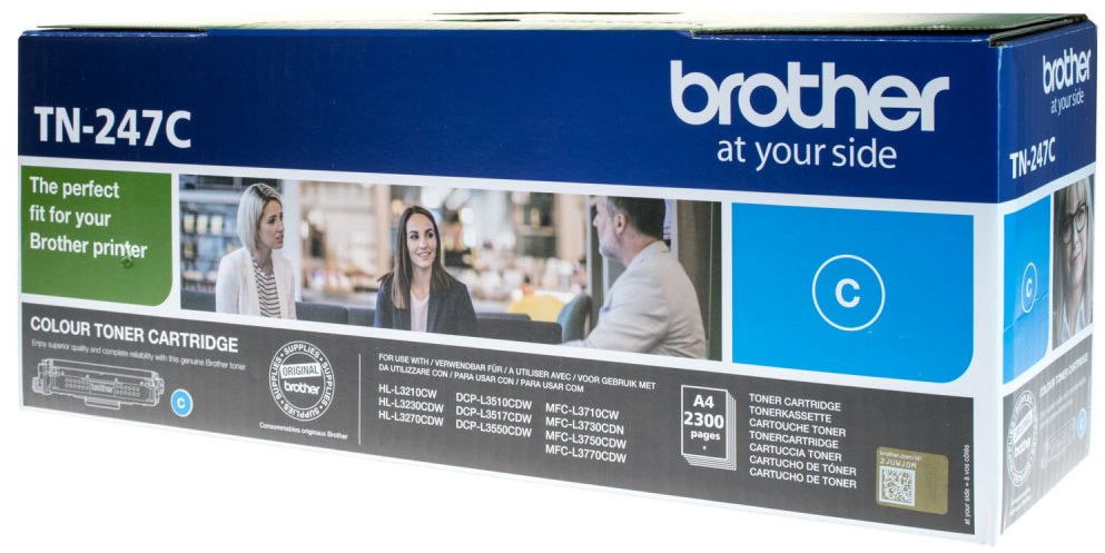 Eredeti Brother TN-247C nagy kapacitású ciánkék toner