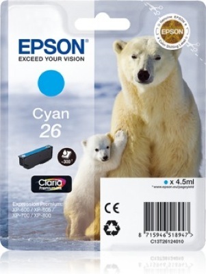 Eredeti Epson 26 ciánkék patron