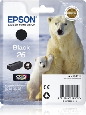 Eredeti Epson 26 fekete patron