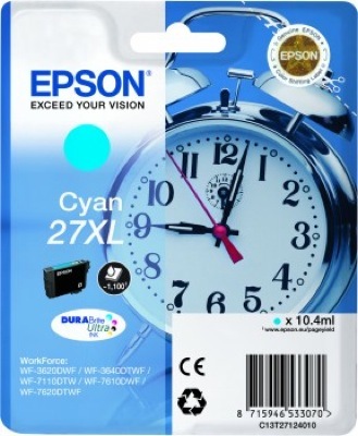 Eredeti Epson 27XL ciánkék patron