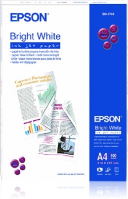 Epson Bright White Inkjet Paper, A4, 90g, 500 lap