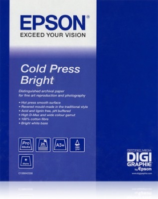 Epson Cold Press Bright Paper, 60col X 15m, 340g, tekercs