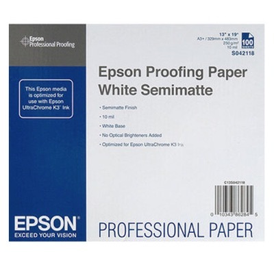 Epson Proofing Paper White Semimatte, A3+, 250g, 100 lap