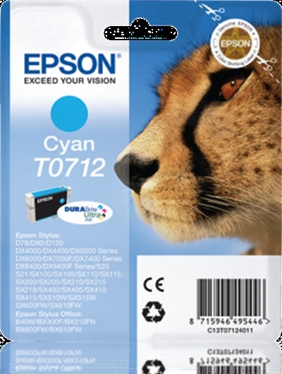 Eredeti Epson T0712 ciánkék patron