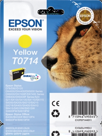 Eredeti Epson T0714 sárga patron