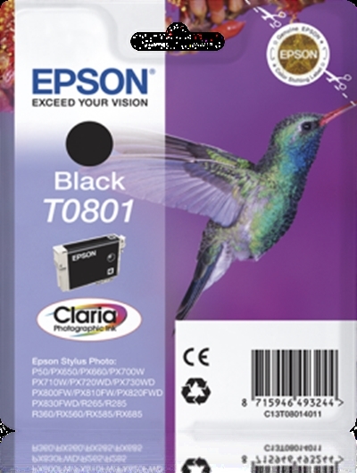 Eredeti Epson T0801 fekete patron