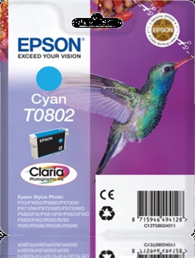 Eredeti Epson T0802 ciánkék patron