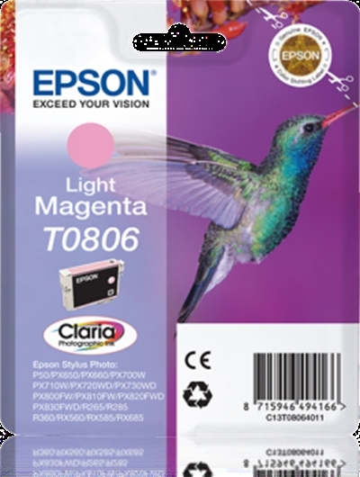 Eredeti Epson T0806 világos magenta patron