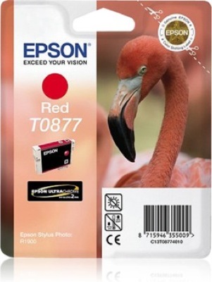 Eredeti Epson T0877 piros patron