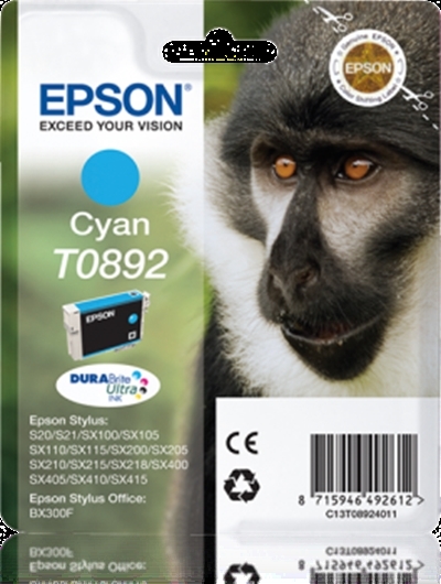 Eredeti Epson T0892 ciánkék patron