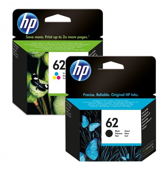 HP 62 multipack, fekete és színes patron (N9J71AE) eredeti