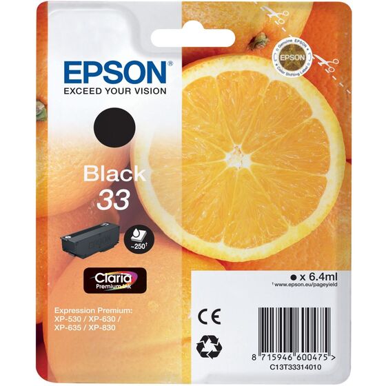 Eredeti Epson 33 fekete patron