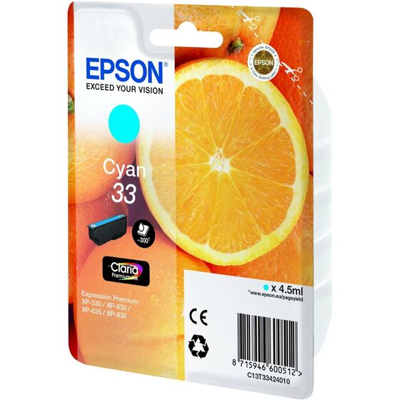 Eredeti Epson 33 ciánkék patron